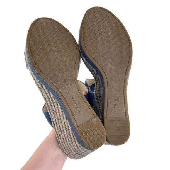 Cole Haan Grand Sense Cloud Feel Espadrille Wedge Heels in Blue - Picture 6 of 6